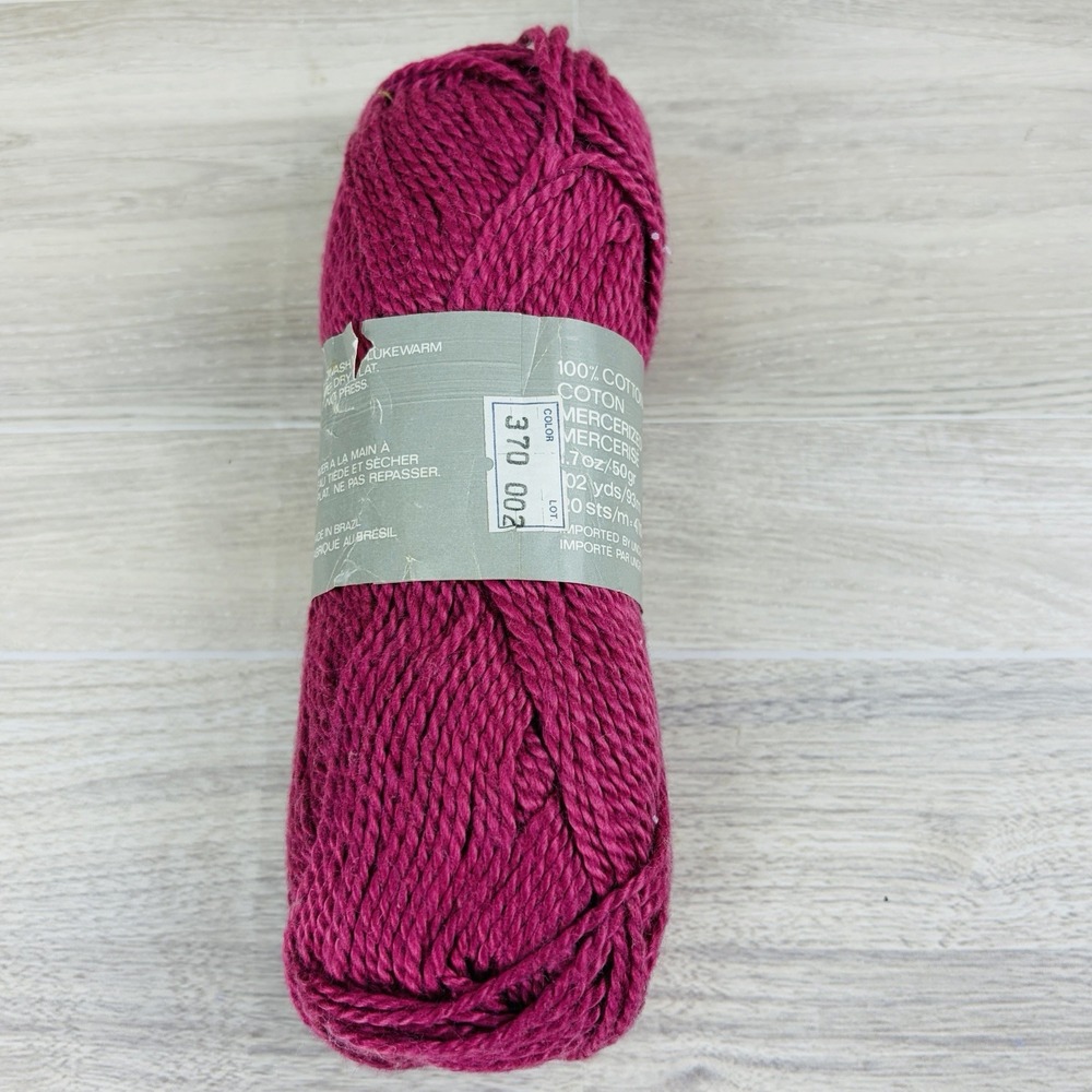 Vtg Unger Plantation Yarn Magenta Raspberry #370 Berry Pink Cotton Discontinued - Picture 4 of 4